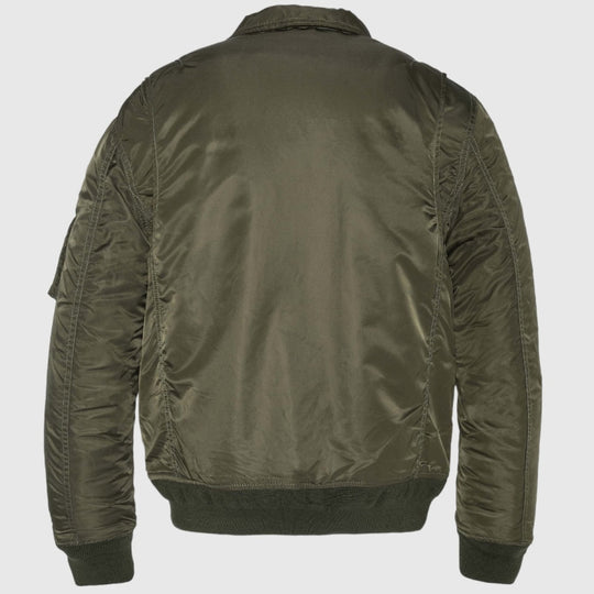 210100rs-army/khaki recycled bomber jacket schott nyc winter jas crop6