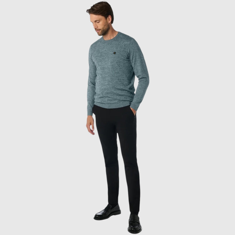 25210880SN-130 No Excess Pullover Two-Tone Melange and Comfortable Fit