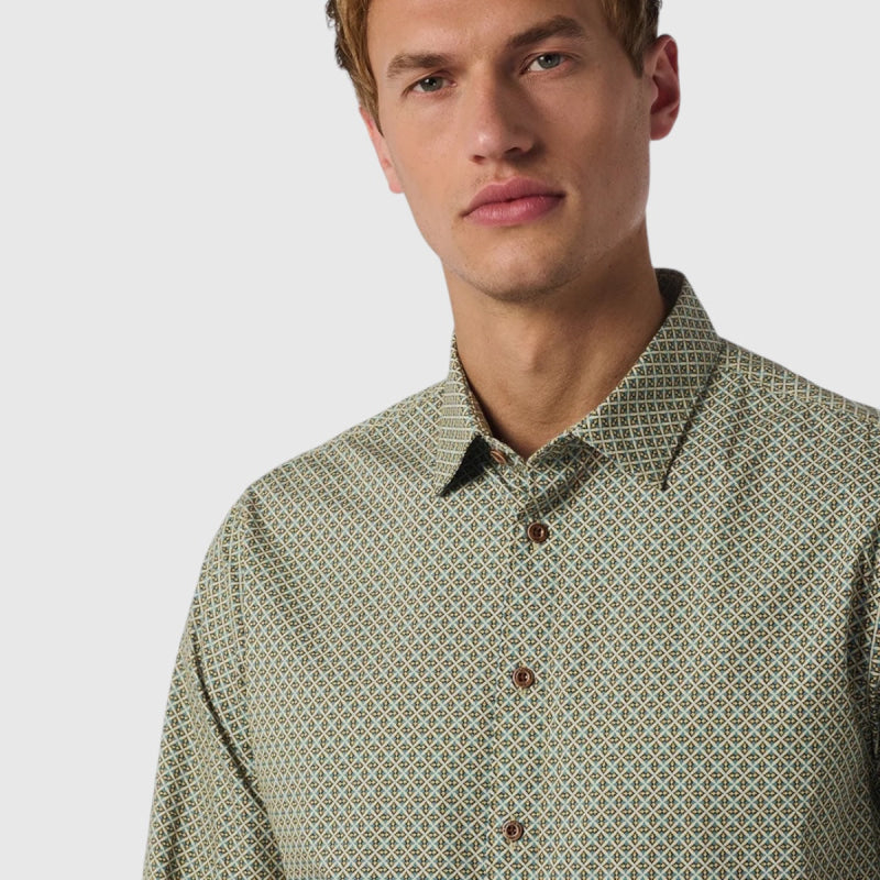 25450731-130 No Excess Stylish Winter Shirt with Dynamic All-Over Pattern