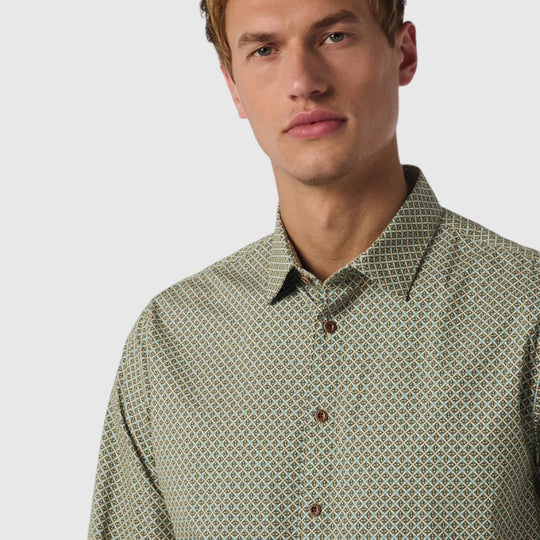 25450731-130 No Excess Stylish Winter Shirt with Dynamic All-Over Pattern