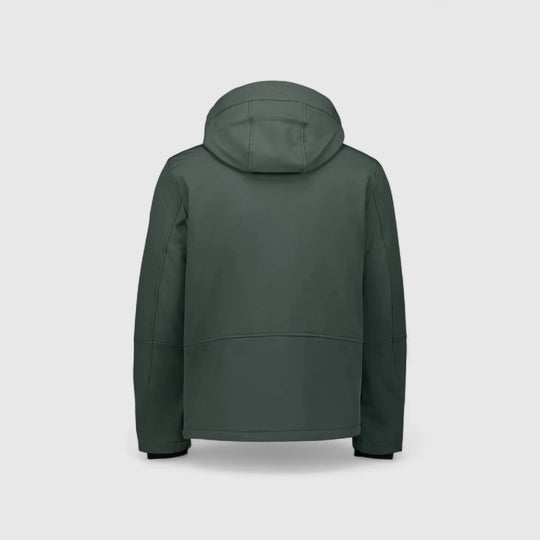 29630807SN-124 No Excess Jacket Short Fit Hooded Softshell Stretch Dark Steel