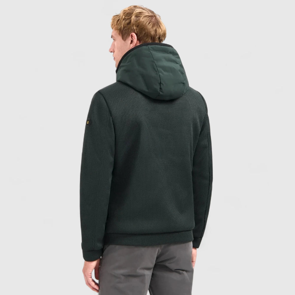 29630819SN-124 No Excess Jacket Short Fit Sealed Hooded Knitted Mix Dark Steel