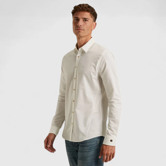 CSI00940-7002 Cast iron Shirt Twill Jersey 2 Tone Snow White