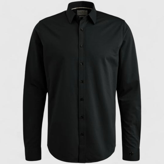 CSI00940-999 Cast iron Shirt Twill Jersey 2 Tone Black / Zwart