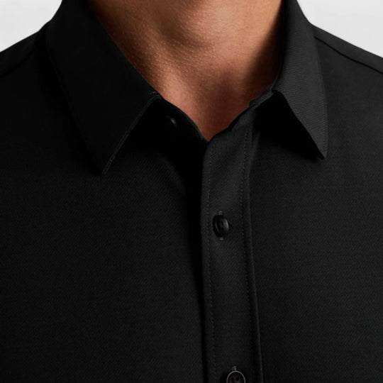 CSI00940-999 Cast iron Shirt Twill Jersey 2 Tone Black / Zwart