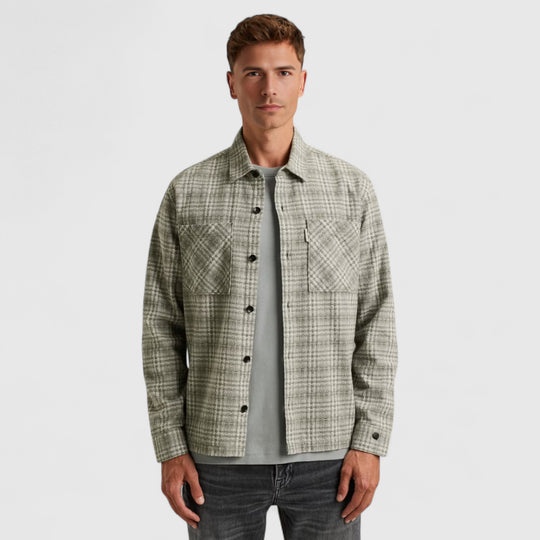 CSI2510252-9031 Cast Iron Shirt Dobby Yarn Dyed Check Drizzle