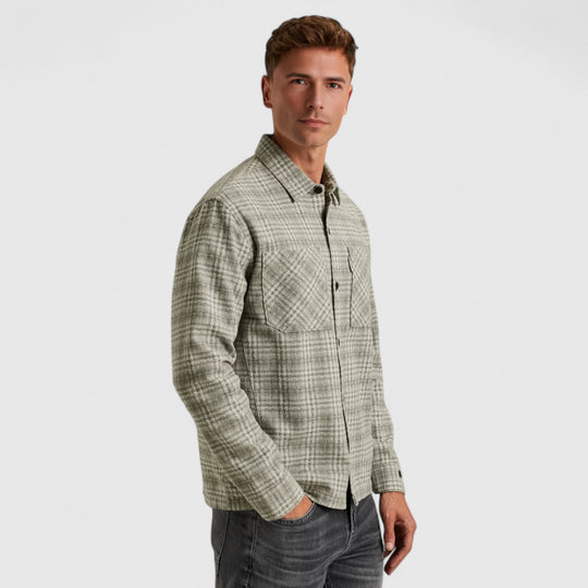 CSI2510252-9031 Cast Iron Shirt Dobby Yarn Dyed Check Drizzle