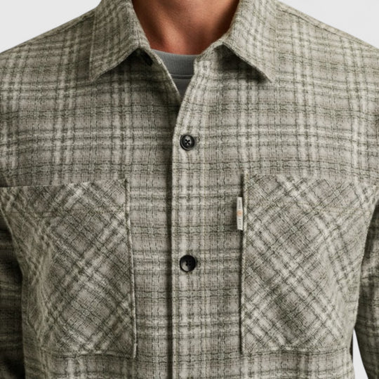 CSI2510252-9031 Cast Iron Shirt Dobby Yarn Dyed Check Drizzle