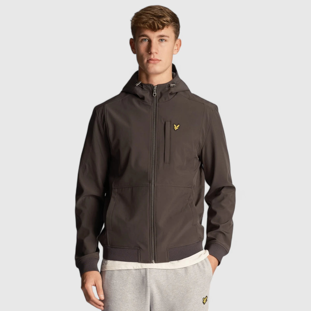 JK1424VN-W635 Lyle & Scott Hooded Softshell Jacket Gunmetal