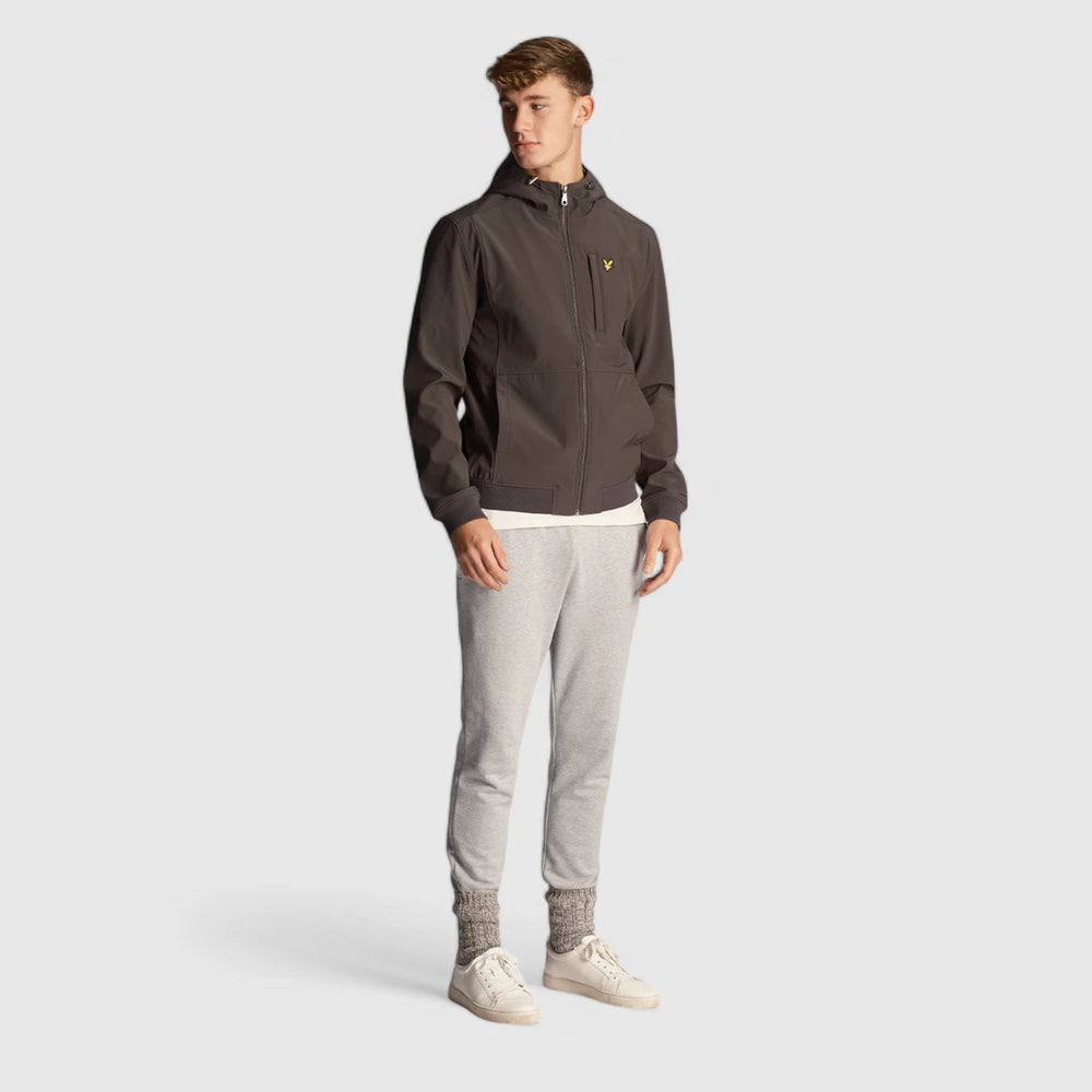 JK1424VN-W635 Lyle & Scott Hooded Softshell Jacket Gunmetal