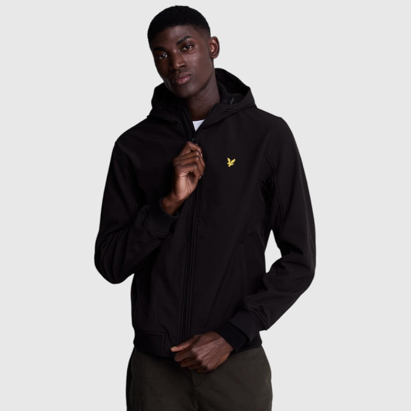 fleece back softshell jacket jk2110v lyle & scott jack z865 black