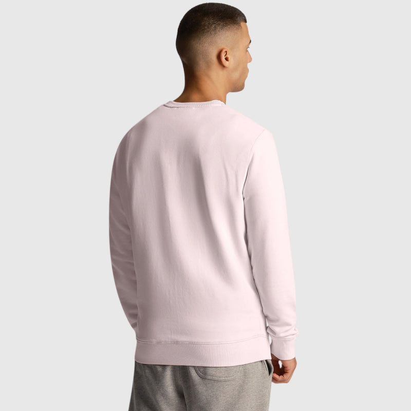 ml424vog w488 crew neck sweatshirt lyle & scott sweater light pink back