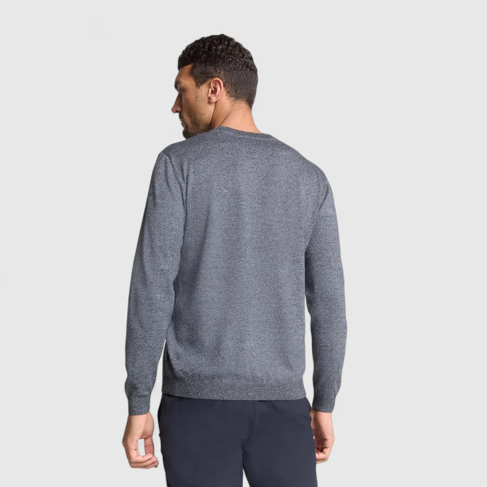 N2180-138 No Excess Knitwear Pullover Crewneck 2 Coloured Melange Busty Blue / Blauw