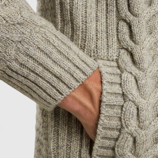 PKC2509359-921 PME Legend Zip Jacket Heavy Knit Mixed Yarn Light Gray Melee / Grijs