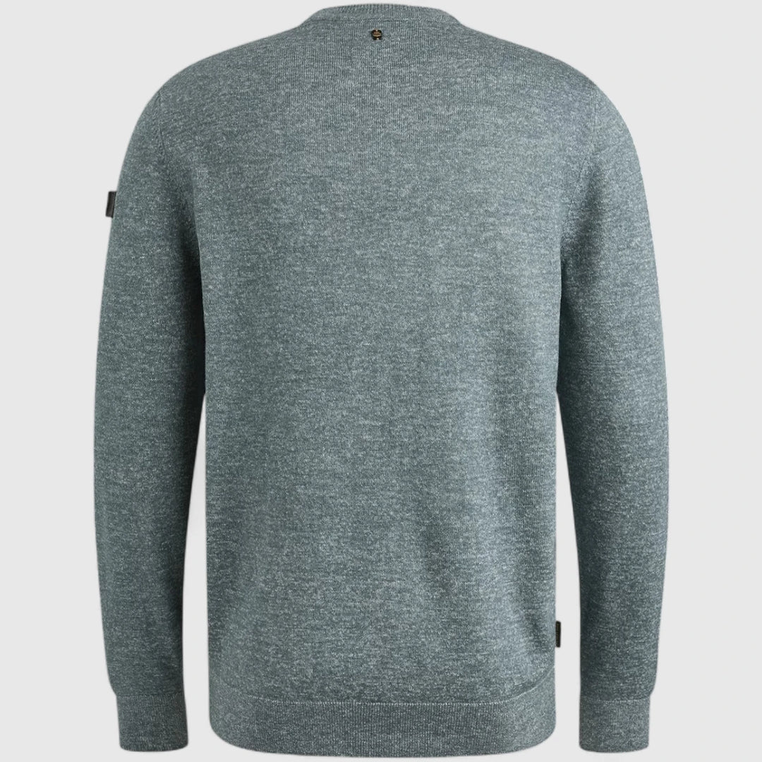 PKW2508335-5226 PME Legend Knitwear Round Neck Soft Blend Silver Blue