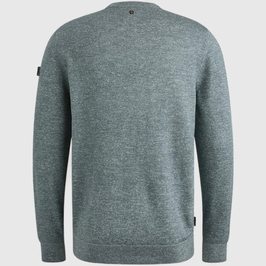 PKW2508335-5226 PME Legend Knitwear Round Neck Soft Blend Silver Blue