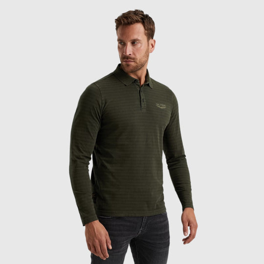 PPS2408807-6154 PME Legend Long Sleeve Polo Subtle Stripe