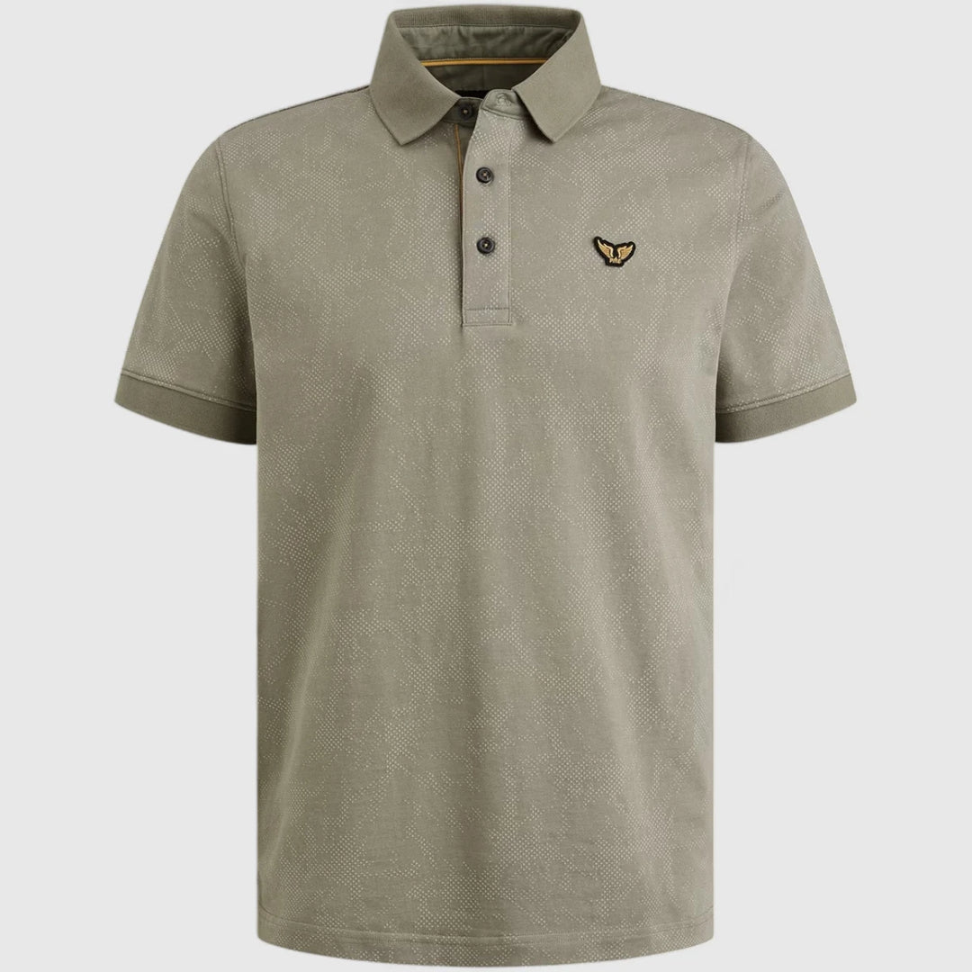 PPSS2505860-6170 PME Legend Polo Printed Fine Pique All Over Print Shadow