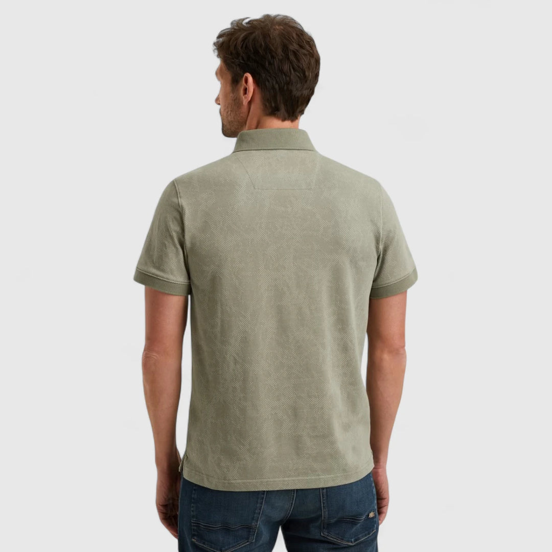 PPSS2505860-6170 PME Legend Polo Printed Fine Pique All Over Print Shadow