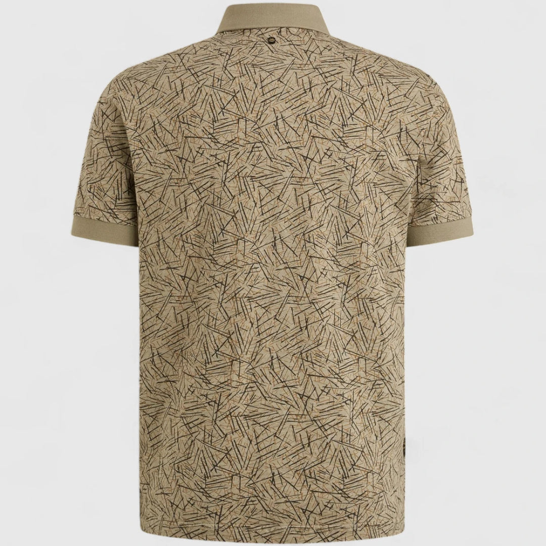 PPSS2506893-6391 PME Legend Polo Slub Jersey All Over Print Silver Sage