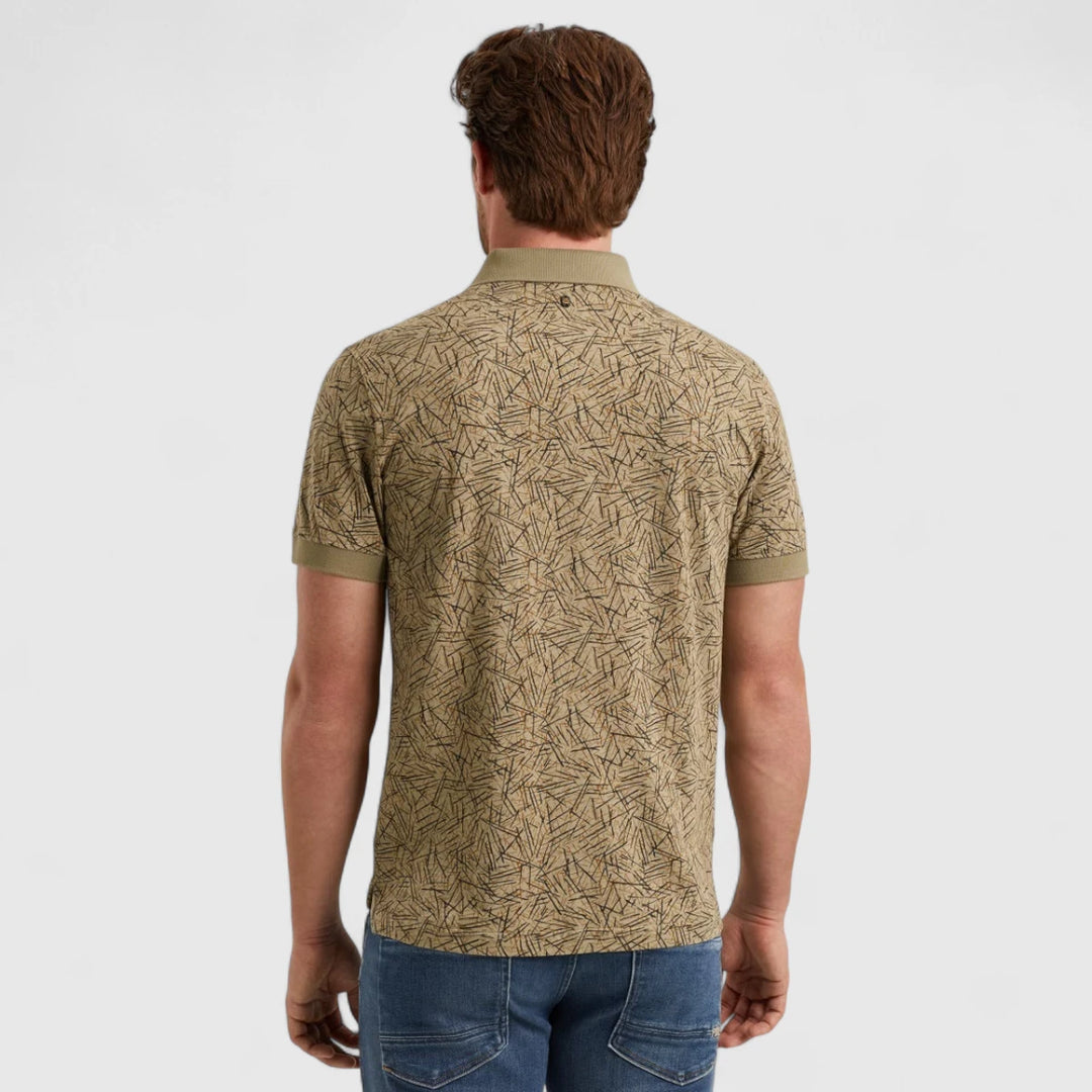 PPSS2506893-6391 PME Legend Polo Slub Jersey All Over Print Silver Sage