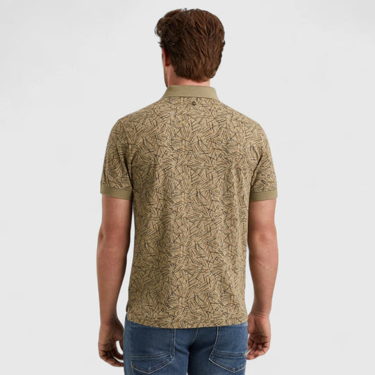 PPSS2506893-6391 PME Legend Polo Slub Jersey All Over Print Silver Sage