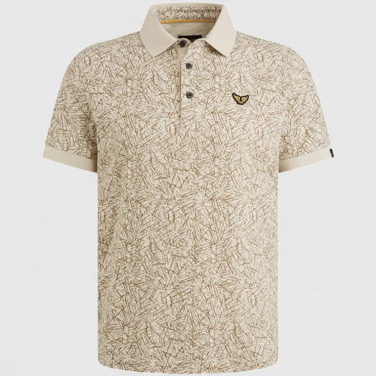 PPSS2506893-7011 PME Legend Polo Slub Jersey All Over Print Birch