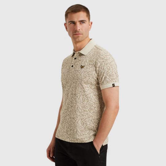PPSS2506893-7011 PME Legend Polo Slub Jersey All Over Print Birch