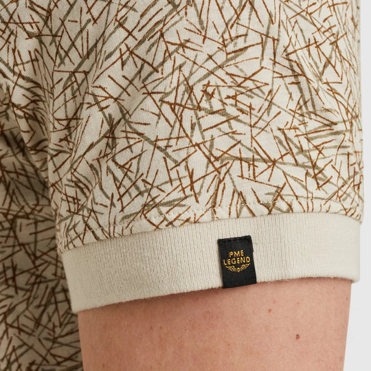 PPSS2506893-7011 PME Legend Polo Slub Jersey All Over Print Birch