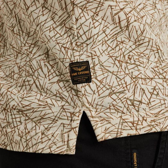 PPSS2506893-7011 PME Legend Polo Slub Jersey All Over Print Birch
