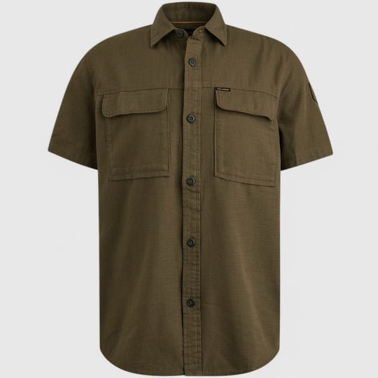 PSIS2503242-8035 PME Legend Shirt Slub Cotton Beech/Green