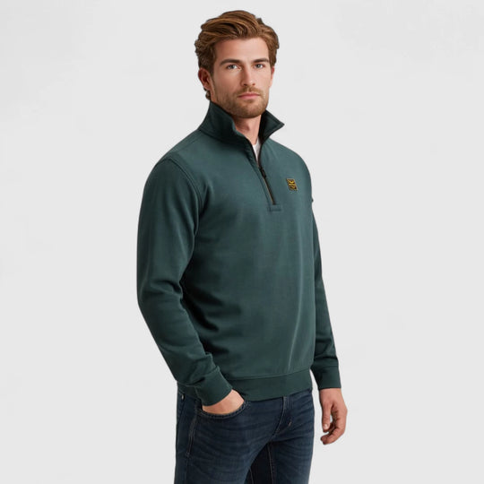 PSW2508423-5125 PME Legend Sweater Half Zip Collar Interlock Jersey Stargazer / Blauw