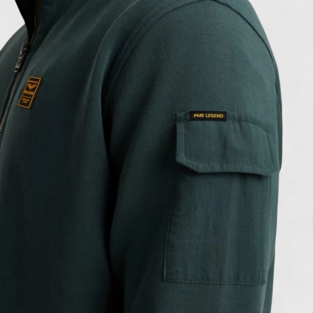 PSW2508423-5125 PME Legend Sweater Half Zip Collar Interlock Jersey Stargazer / Blauw