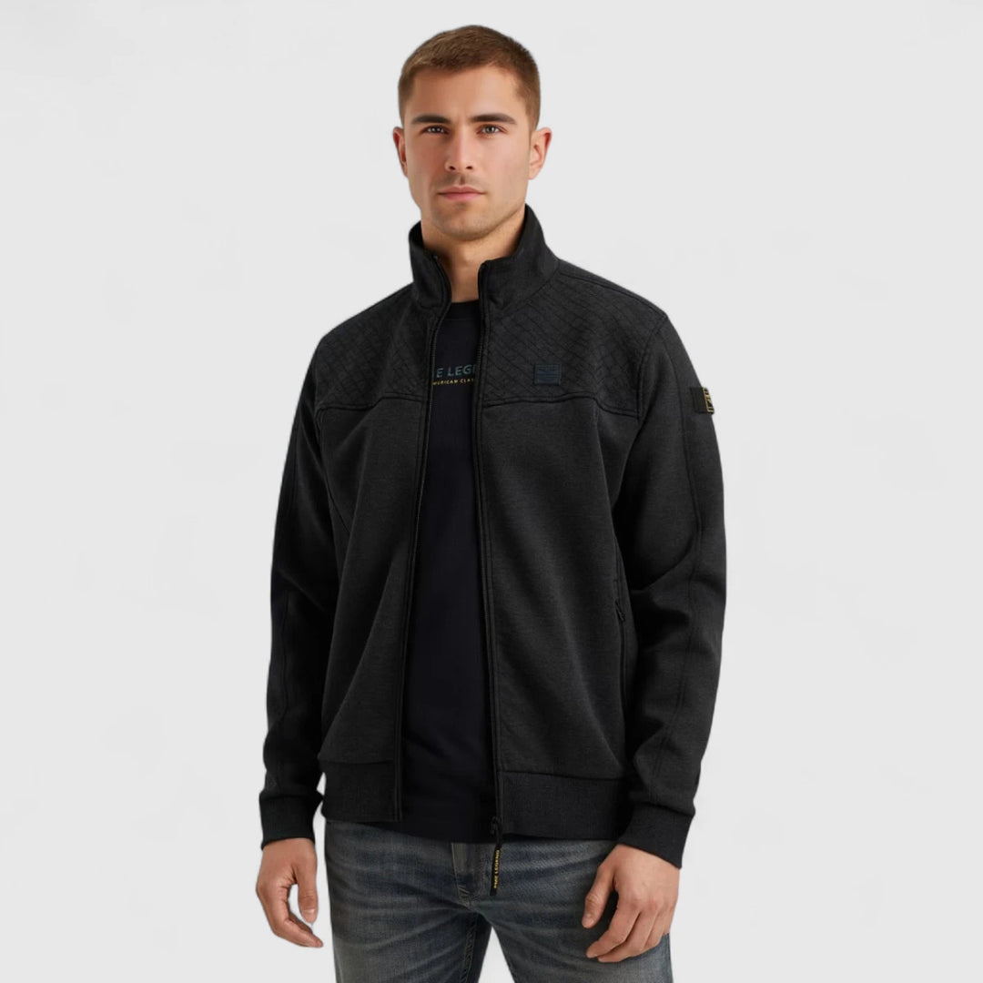 PSW2508437-5281 PME Legend Sweater Zip Jacket Interlock Salute / Donker blauw