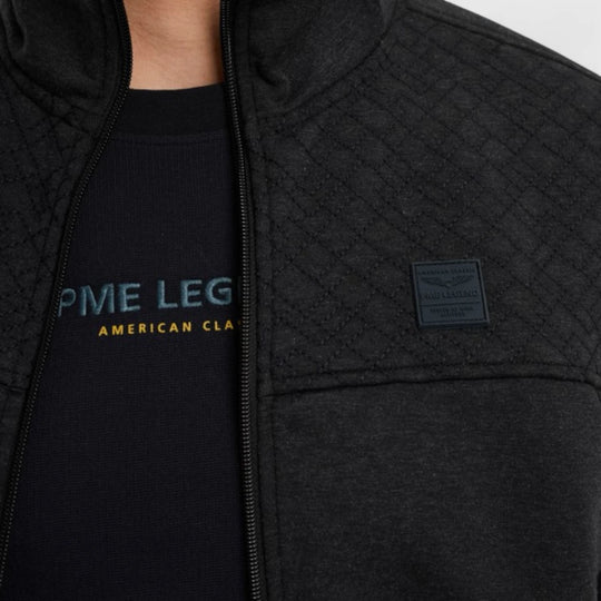 PSW2508437-5281 PME Legend Sweater Zip Jacket Interlock Salute / Donker blauw