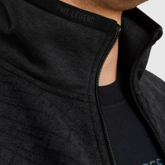 PSW2508437-5281 PME Legend Sweater Zip Jacket Interlock Salute / Donker blauw