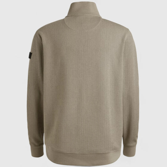 PSW2509457-8011 PME Legend Knitwear Half Zip Collar Knit Look Jersey Seneca Rock