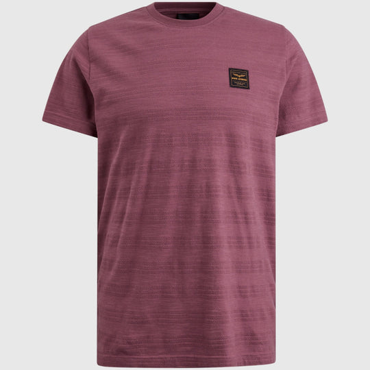 Pme Legend Short Sleeve Round Jacquard Stripes T - Shirts