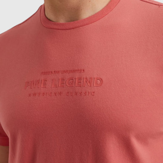 PTSS2504584-3067 PME Legend Round Neck Cotton Elastane Jersey Porcelain Rose