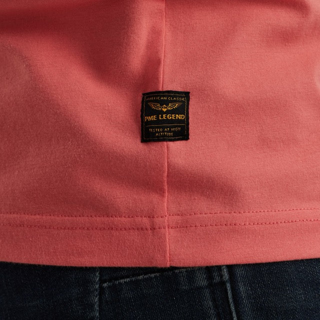 PTSS2504584-3067 PME Legend Round Neck Cotton Elastane Jersey Porcelain Rose