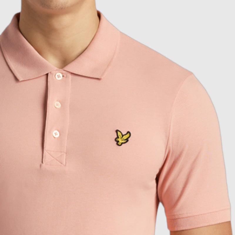 sp400vog-x238 plain polo shirt short sleeve lyle & scott polo palm pink crop4