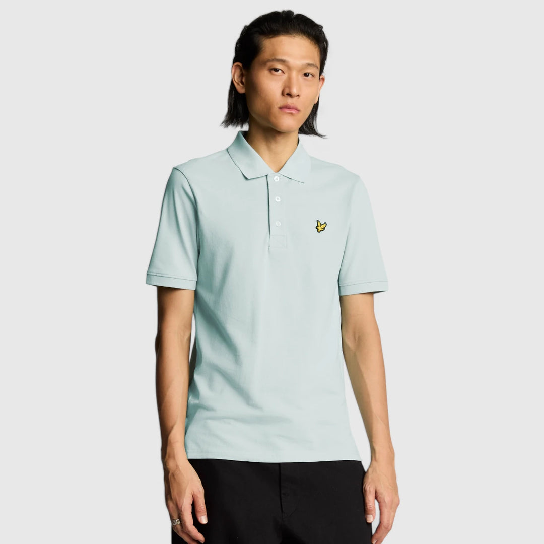 SP400VOG-X581 Lyle & Scott Plain Polo Shirt Short Sleeve Ambient Green