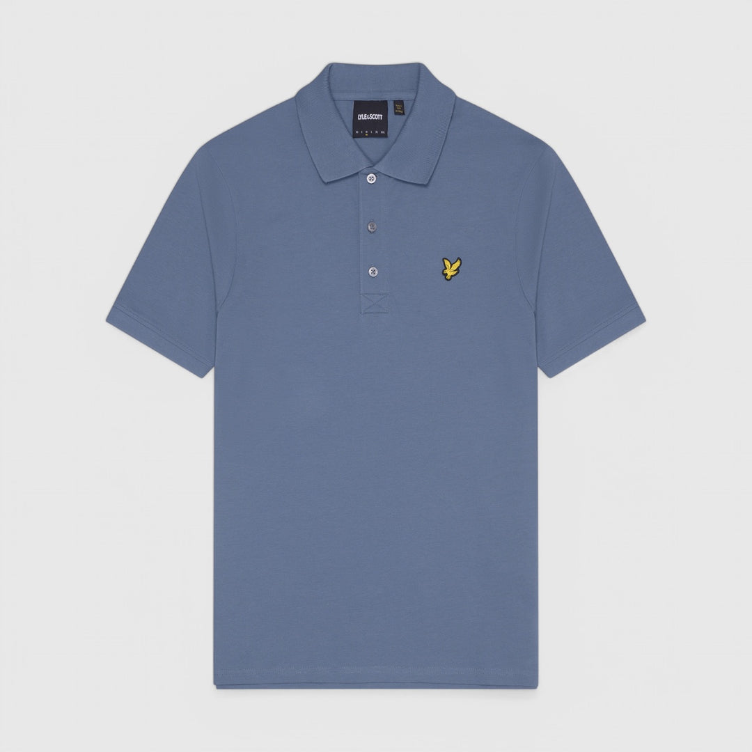 SP400VOG-Z263 Lyle & Scott Plain Polo Shirt Short Sleeve Mist Blue