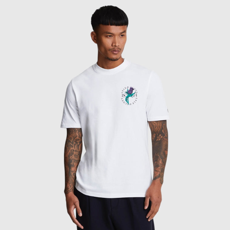 TS2105V-626 Lyle & Scott Thistle Flora Print T-Shi