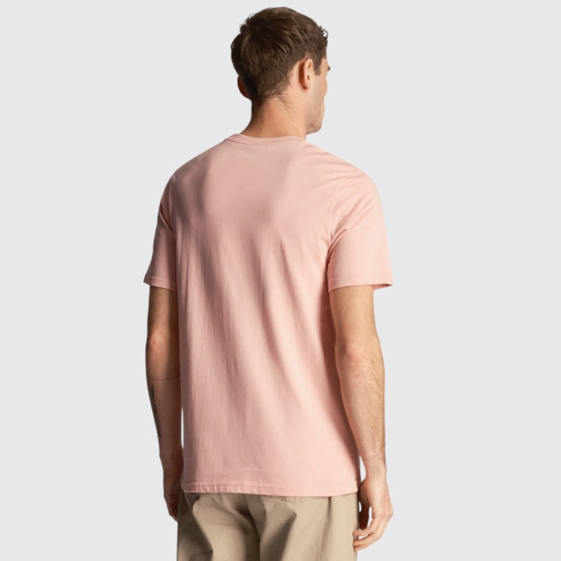 ts400vog-x238 plain t-shirt short sleeve lyle & scott polo palm pink back