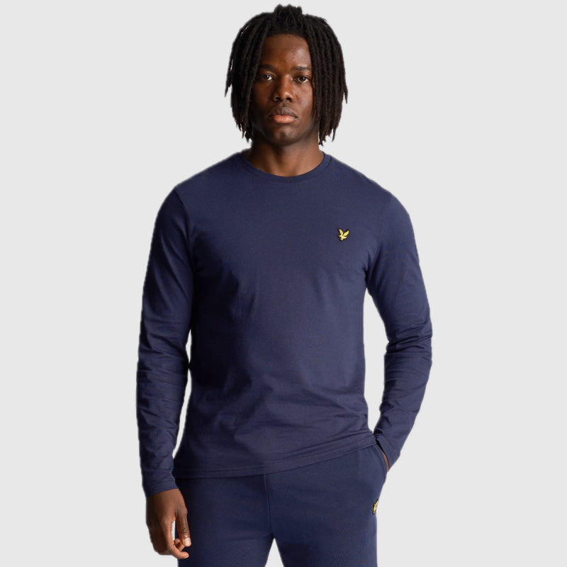 plain t shirt long sleeve ts512vog lyle scott polo z99 navy