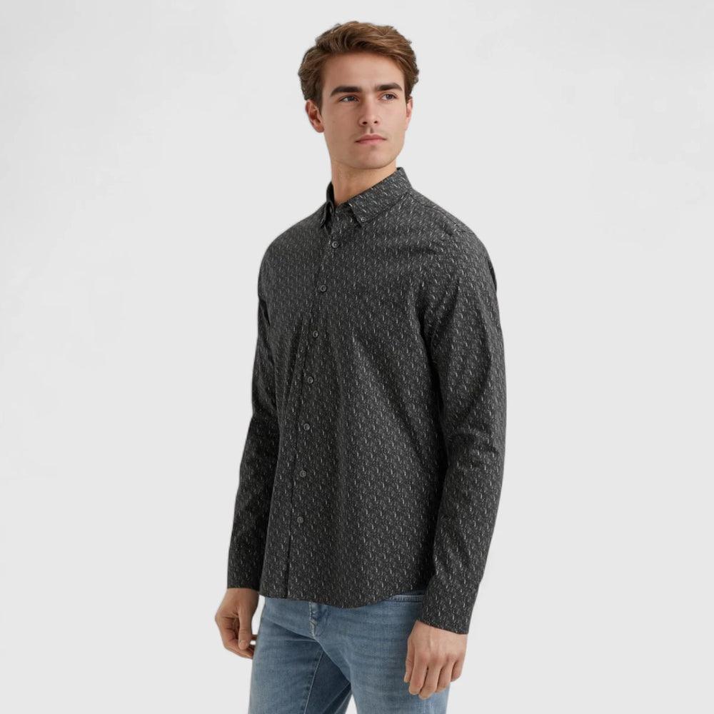 VSI2508202-5073 Vanguard Shirt Print On Poplin Stretch Sky Captain