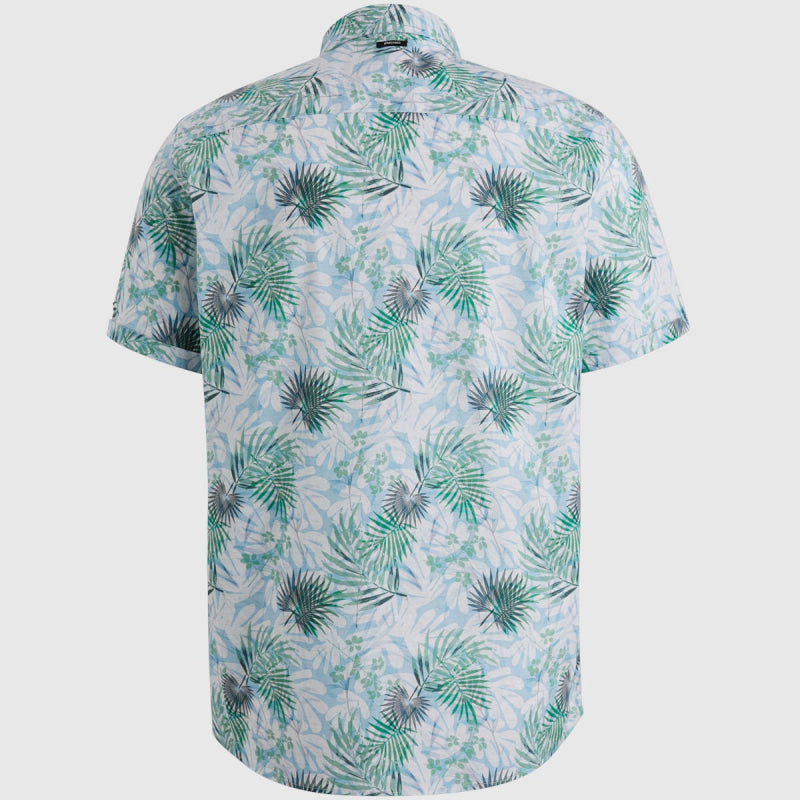 Vanguard Short Sleeve Shirt Print On Fine Poplin Stretch Overhemd