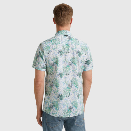 vsis2404258-7007 short sleeve print on poplin stretch vanguard overhemd back