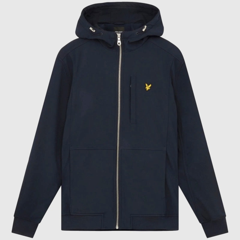 jk1214v z271 fleece lined softshell jacket lyle & scott jack navy crop_3